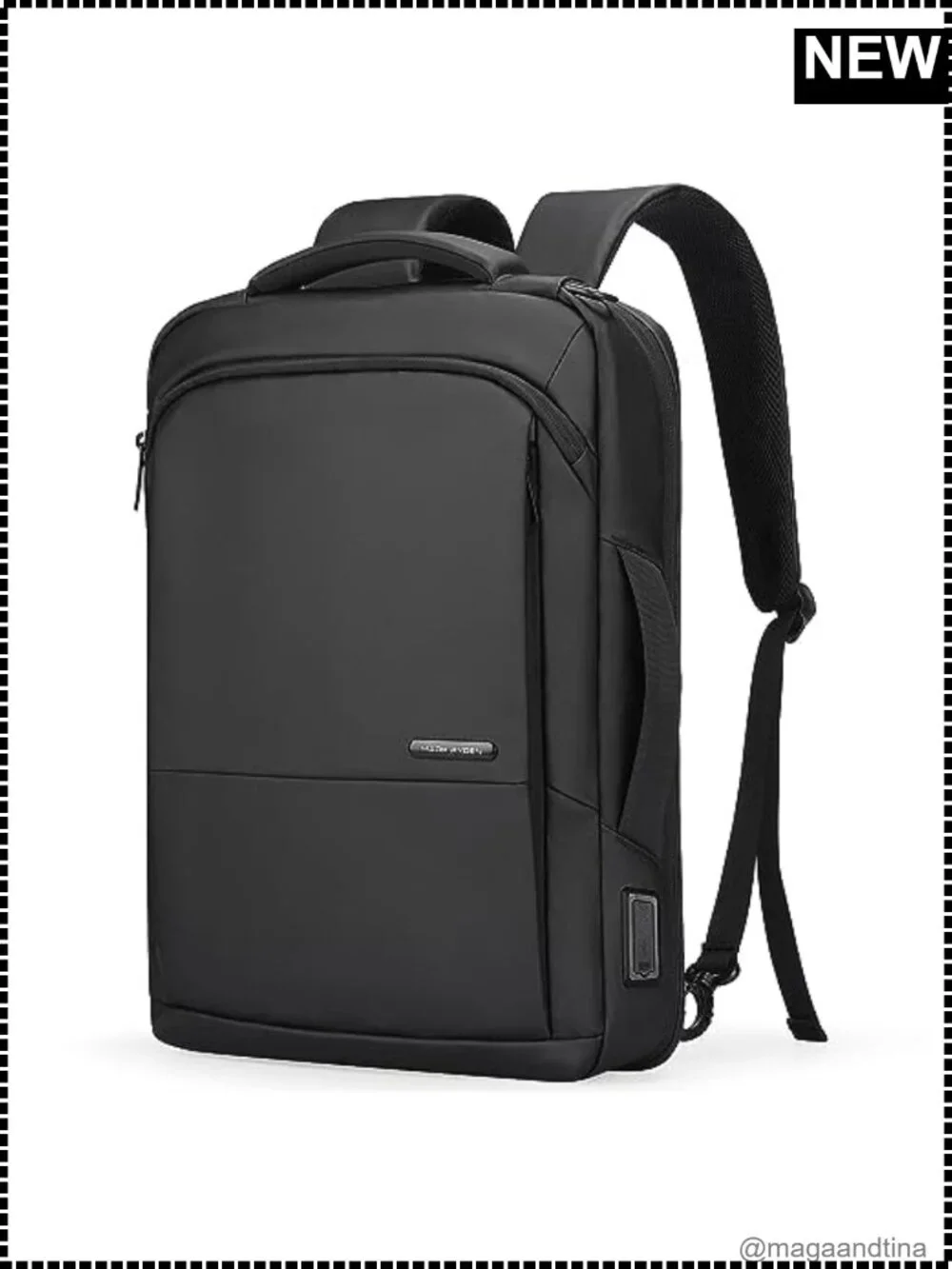 Slim Laptop Backpack 15.6 Inch Waterproof Nylon Business Travel Bag